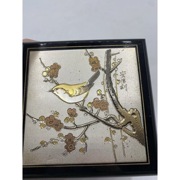Vintage Westland Original Music Jewelry Box Bird Japan Edelweiss Tested Working - Picture 14 of 16